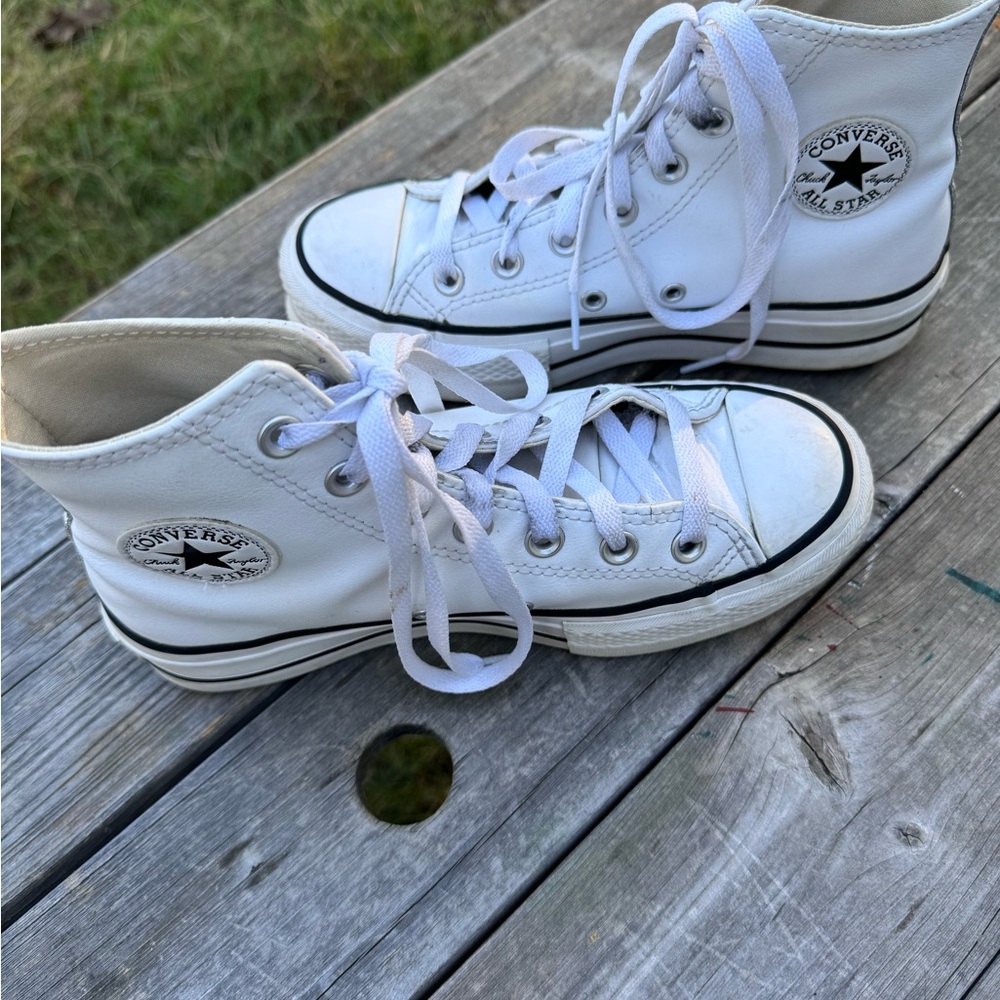 Leather platform converse - Picture 6 of 9